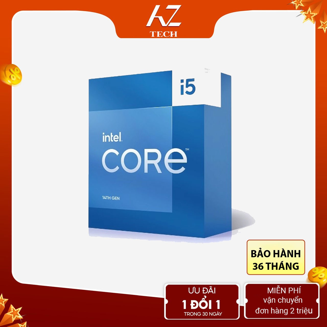 CPU Intel Core i5-14600K ( Up to 5.3GHz ,14 Nhân 20 Luồng ,24MB )