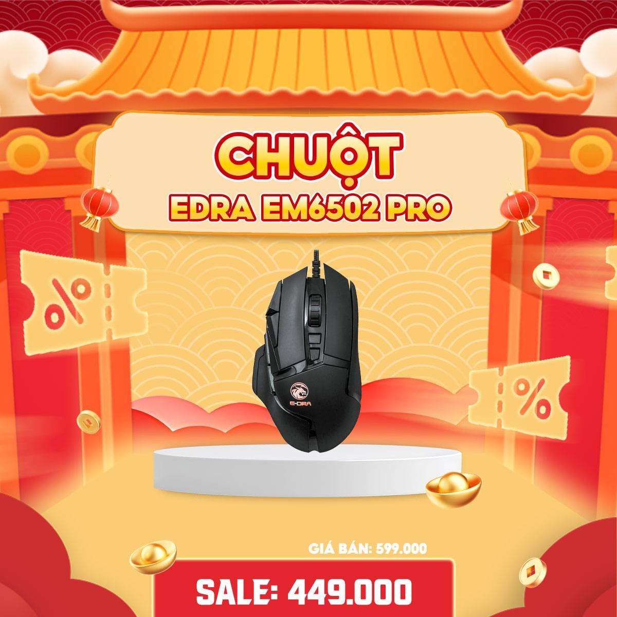 CHUỘT EDRA EM6501 PRO