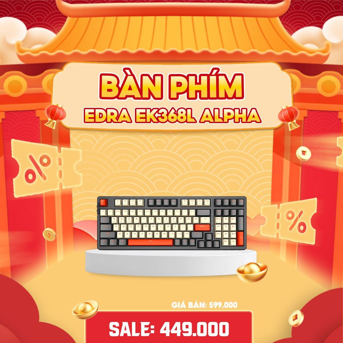 BÀN PHÍM EDRA EK368L ALPHA
