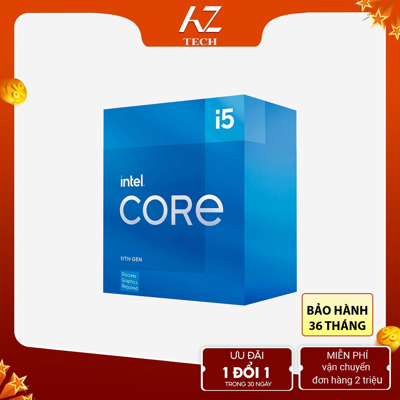 CPU Intel Core i5-11400F (2.6GHz turbo up to 4.4Ghz, 6 nhân 12 luồng, 12MB Cache, 65W) - Socket Intel LGA 1200