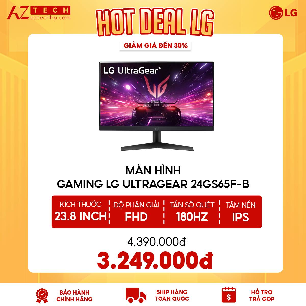 Màn Hình GAMING LG ULTRAGEAR 24GS65F-B