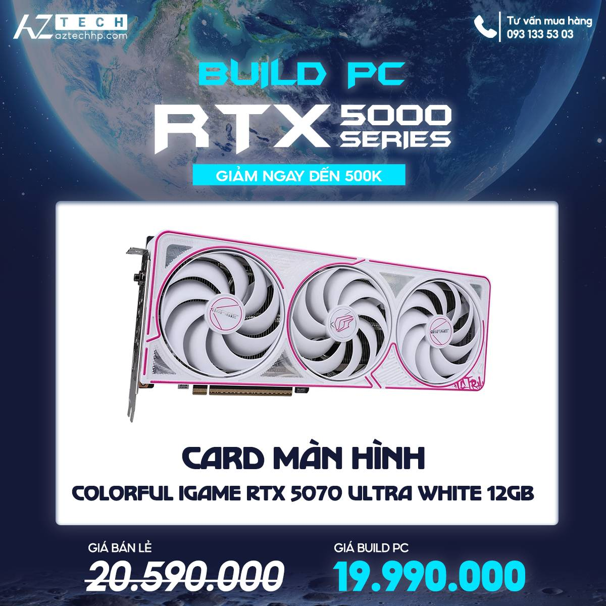 VGA COLORFUL IGAME RTX 5070 ULTRA WHITE 12GB