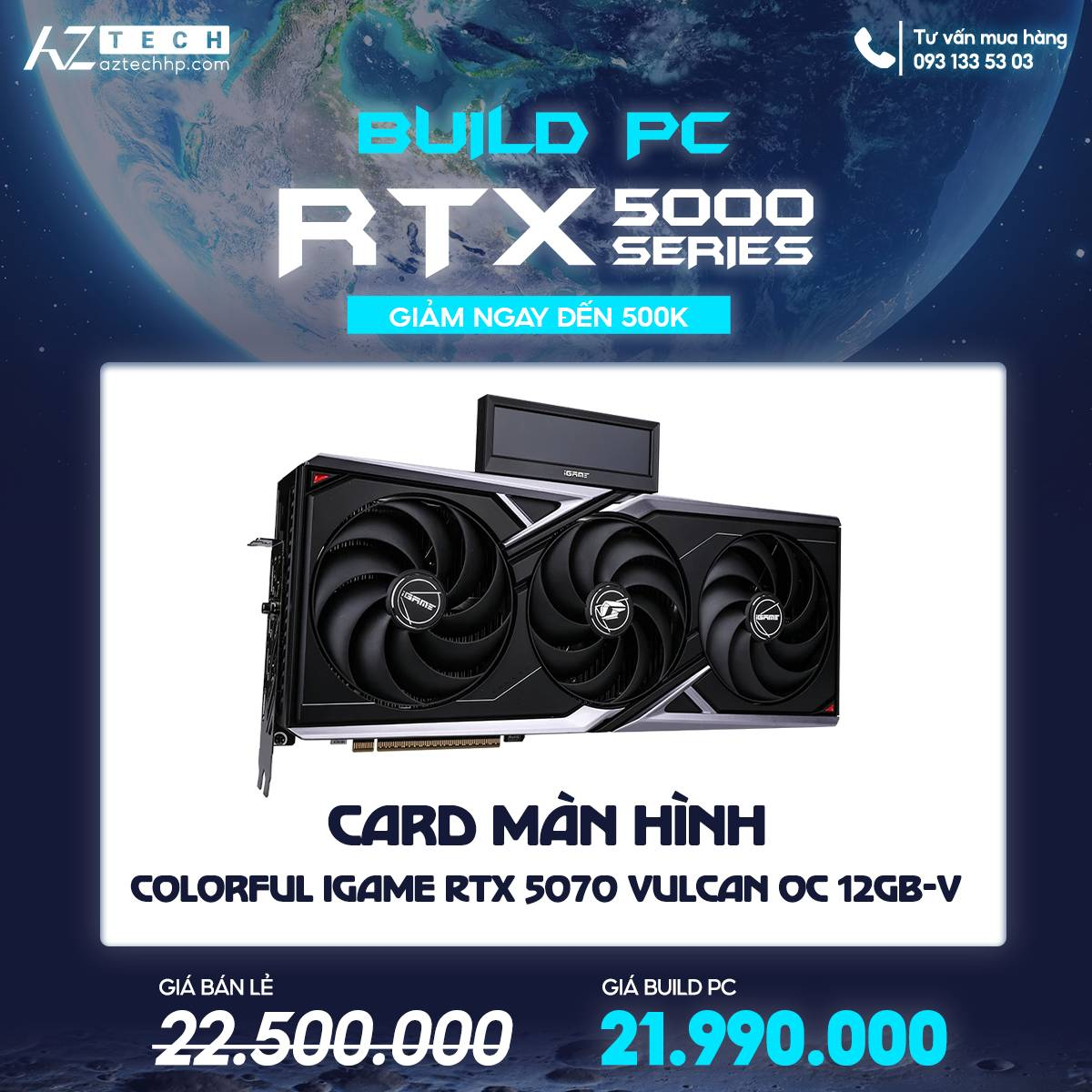 VGA  COLORFUL IGAME RTX 5070 VULCAN OC 12GB-V