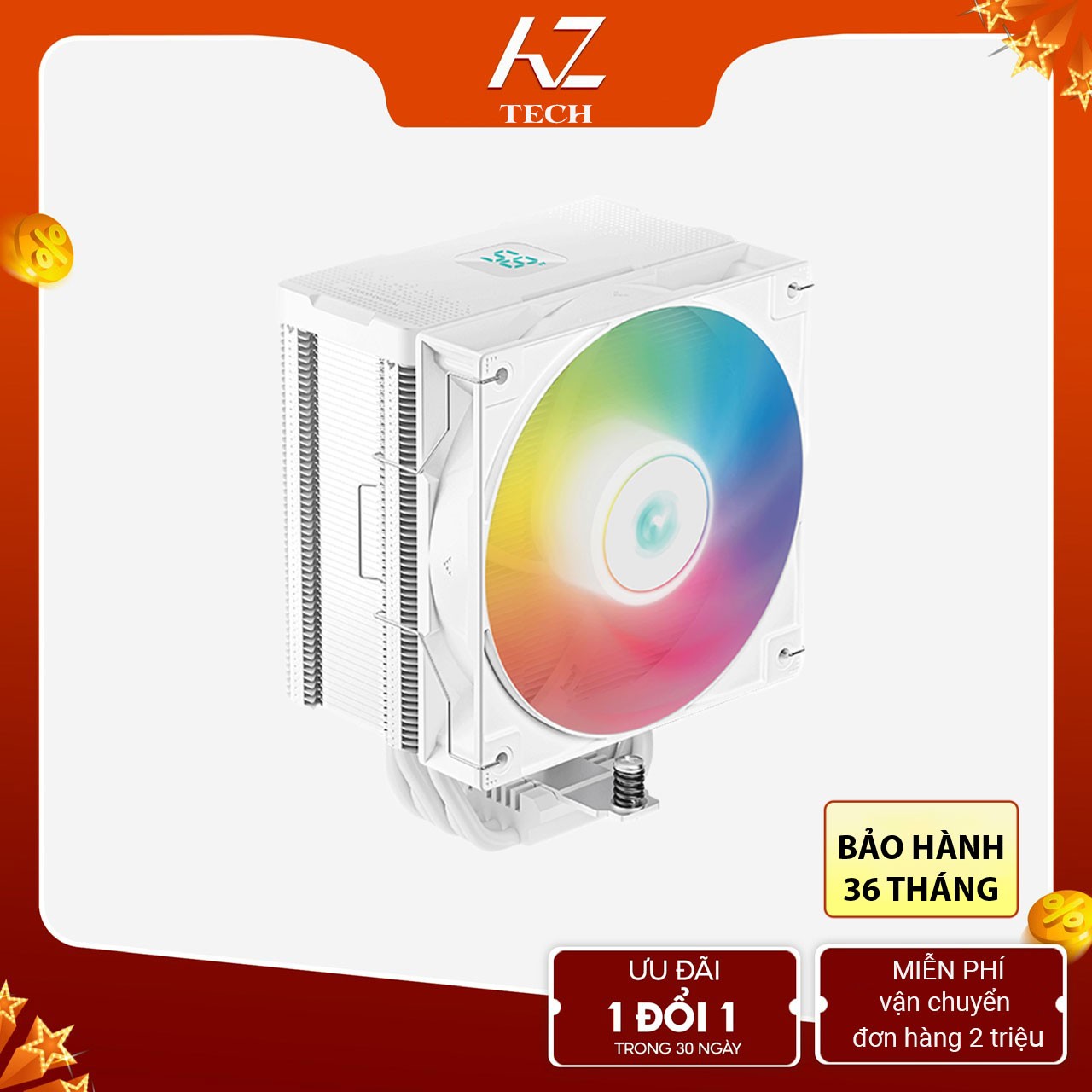 TẢN NHIỆT KHÍ DEEPCOOL AG500 DIGITAL ARGB TRẮNG