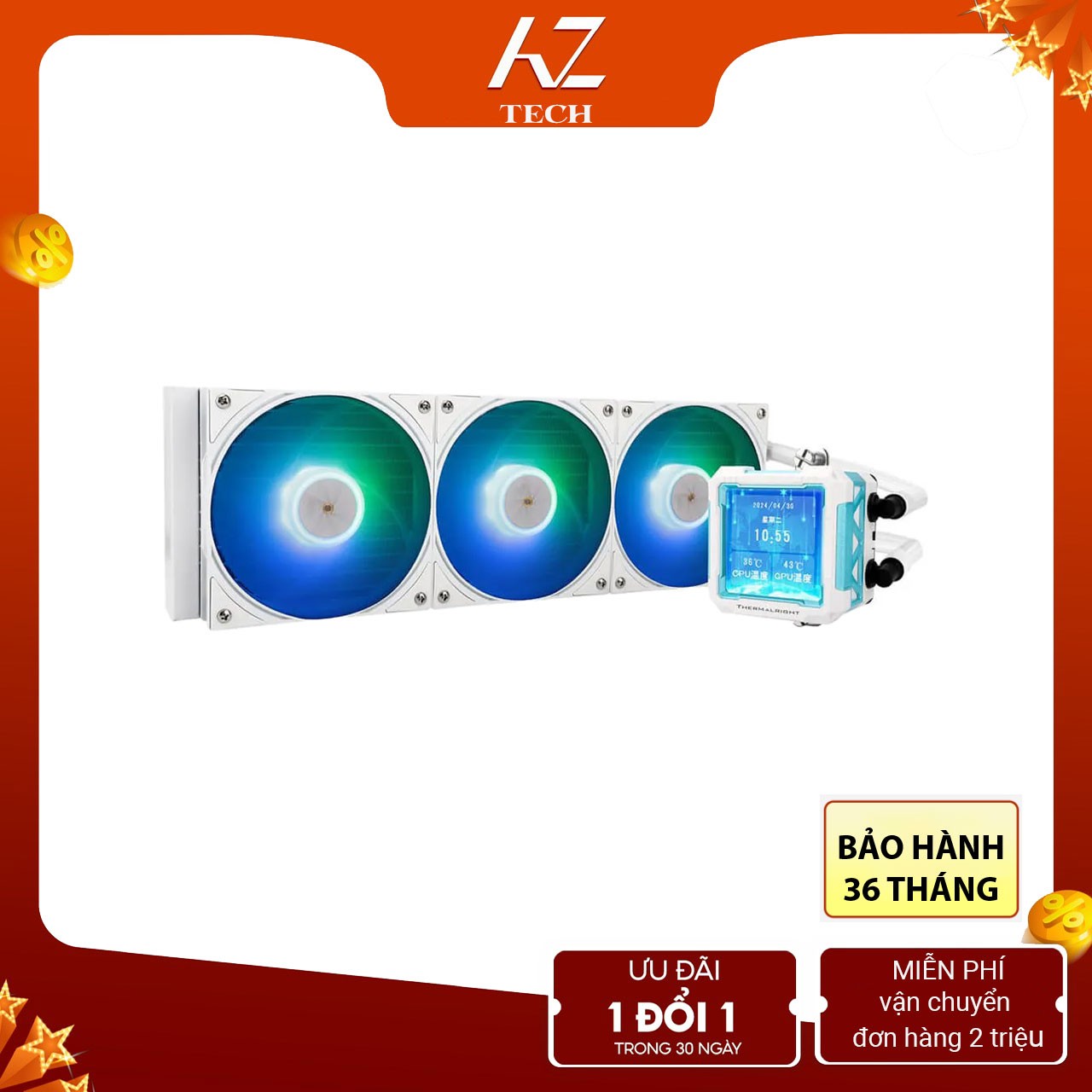 Tản Nhiệt Nước AIO Thermalright Frozen Warframe 360 WHITE ARGB