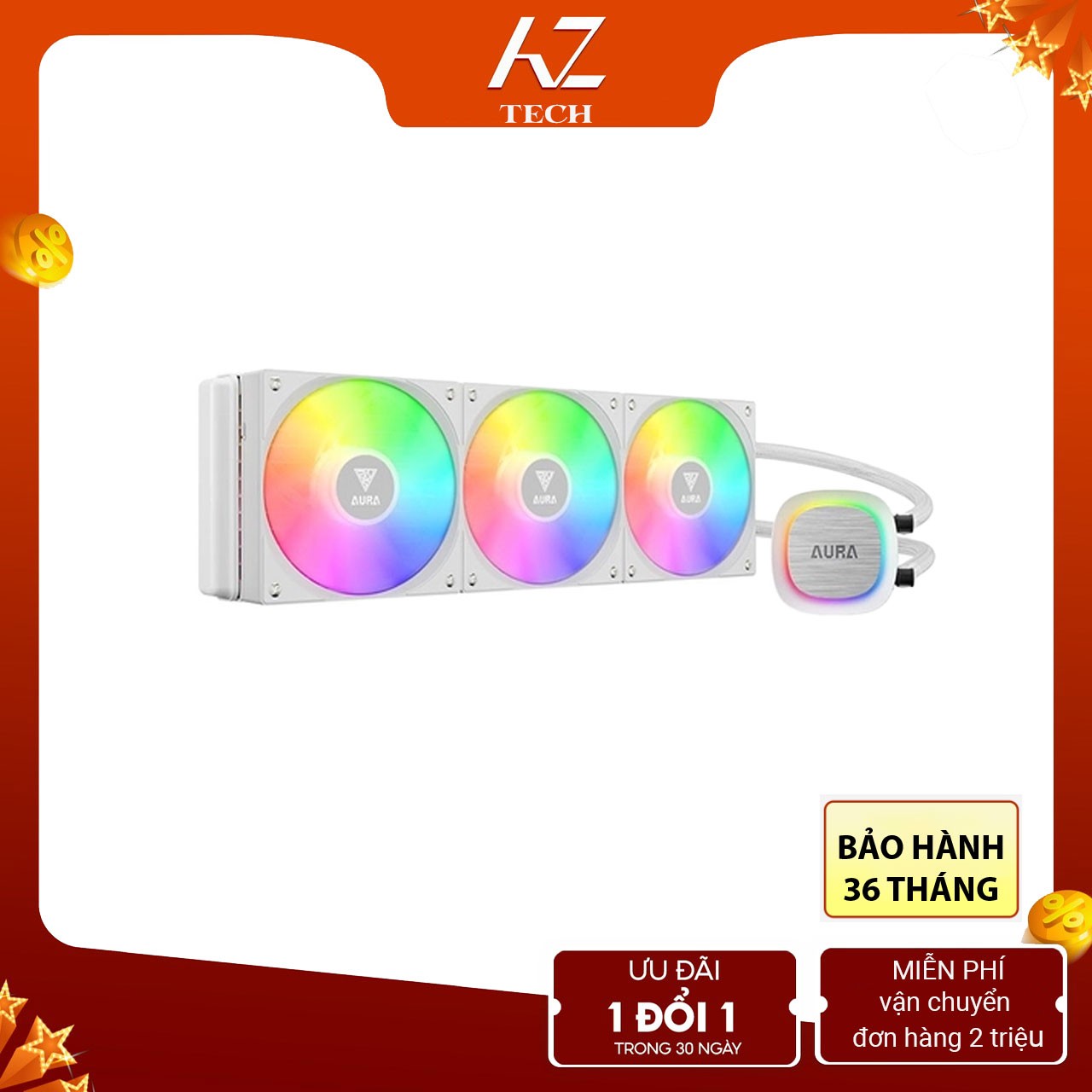 Tản nhiệt nước AIO AURA GL360 V2 ARGB WHITE